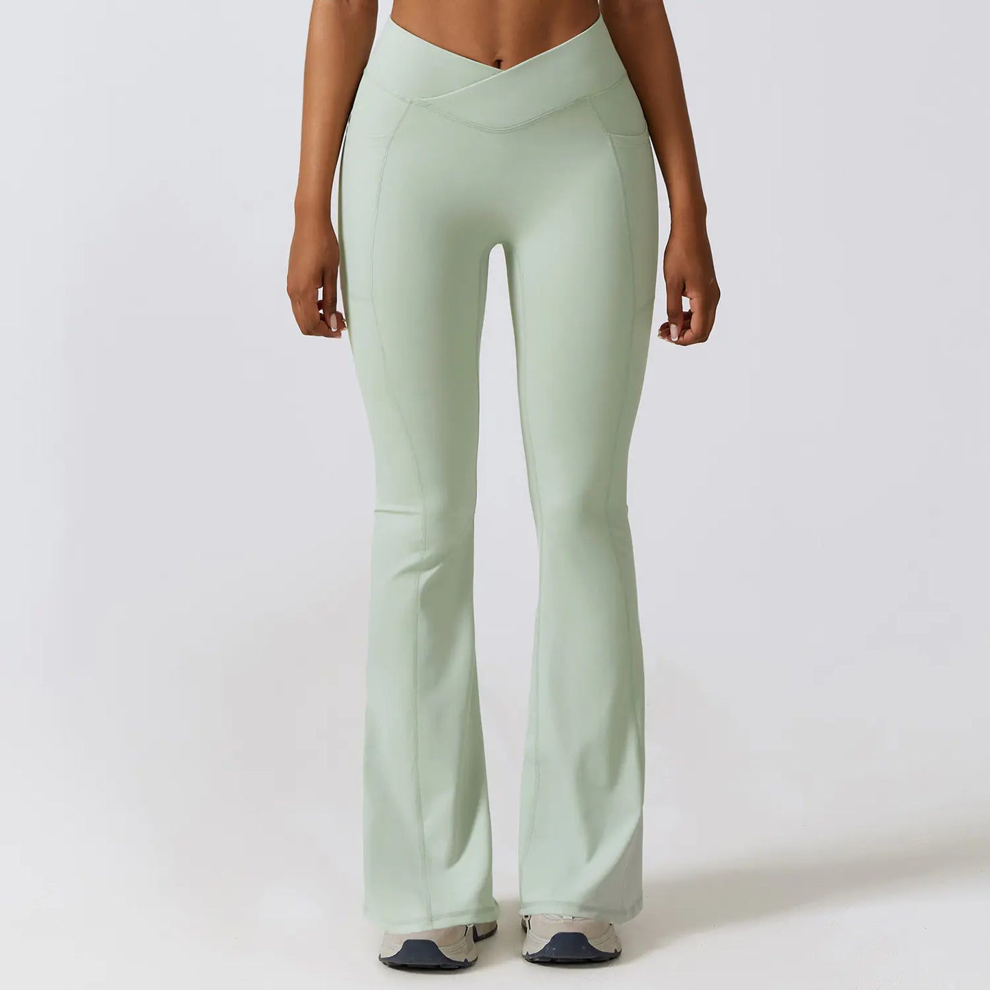 High-Waisted Yoga Flare Pants for Dance and Exercise