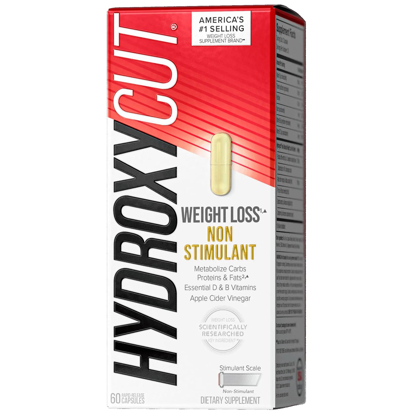 Hydroxycut Pro Clinical Non-Stimulant Weight Loss Supplement with Apple Cider Vinegar 60 Capsule